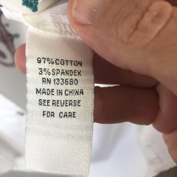 Roja Shirt Womens Large White Western Embroidered Snap Front Long Sleeve Cowgirl - Picture 9 of 16